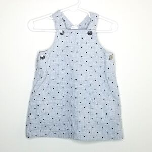 H&M Heart Polka Dot Overall Jumper Dress 12-18m